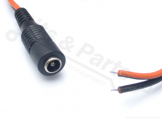 Voedings-stekker Jack Plug Female Dc 2,1x5,5mm met kabeltje